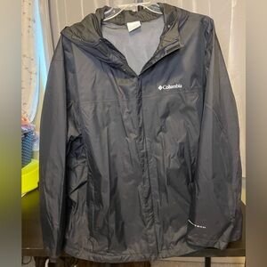 Columbia Men’s Omni Tech Black Rain Jacket 3XL